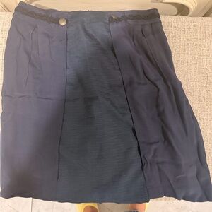 Anthropologie Girl from Savoy Elegant Navy Blue Women's Skirt